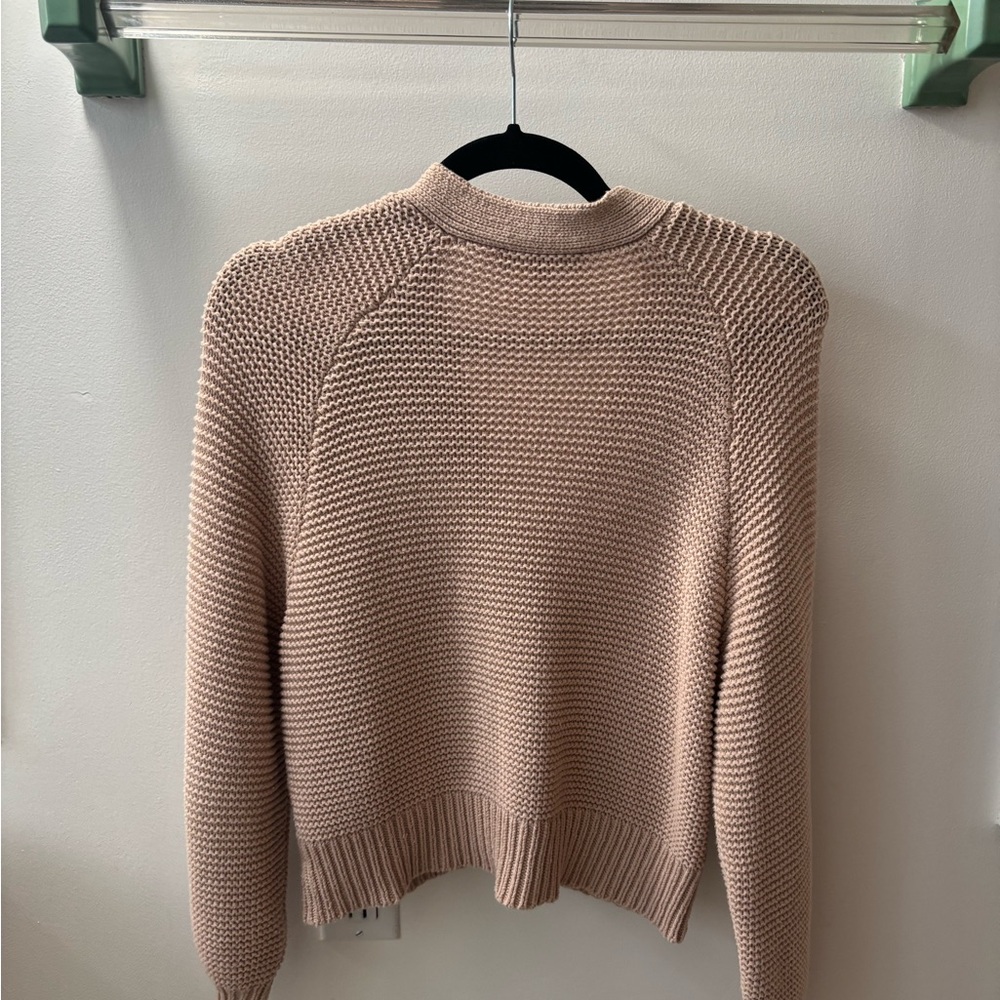 Lulu's Beige Cropped Knit Cardigan - Picture 3 of 3